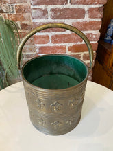 Load image into Gallery viewer, Vintage Brass Bucket with Fleur-de-lis Motif