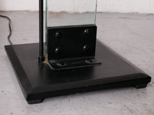 Load image into Gallery viewer, Black & Glass Torchiere Floor Lamp