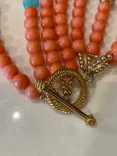 Load image into Gallery viewer, Coral Colored Beaded Necklace
