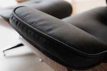 Load image into Gallery viewer, Black Leather Iconic Chair and Ottoman