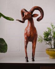 Load image into Gallery viewer, Ram Leather Sculpture