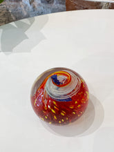 Load image into Gallery viewer, Red, Blue and Yellow Swirl Paperweight