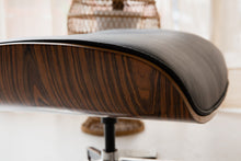 Load image into Gallery viewer, Black Leather Iconic Chair and Ottoman