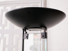 Load image into Gallery viewer, Black & Glass Torchiere Floor Lamp
