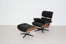 Load image into Gallery viewer, Black Leather Iconic Chair and Ottoman