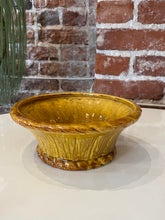 Load image into Gallery viewer, Vintage Mustard Ceramic Basket