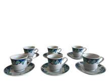 Load image into Gallery viewer, Set of Six Azul plant Tea cup