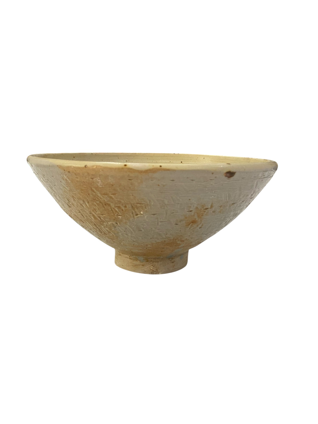 Cream Glazed Hagi Style Bowl