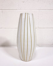 Load image into Gallery viewer, Tall Speckled Vase with Pin Stripes

