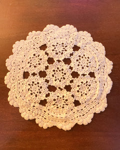 Small White Cotton Crochet Centerpiece