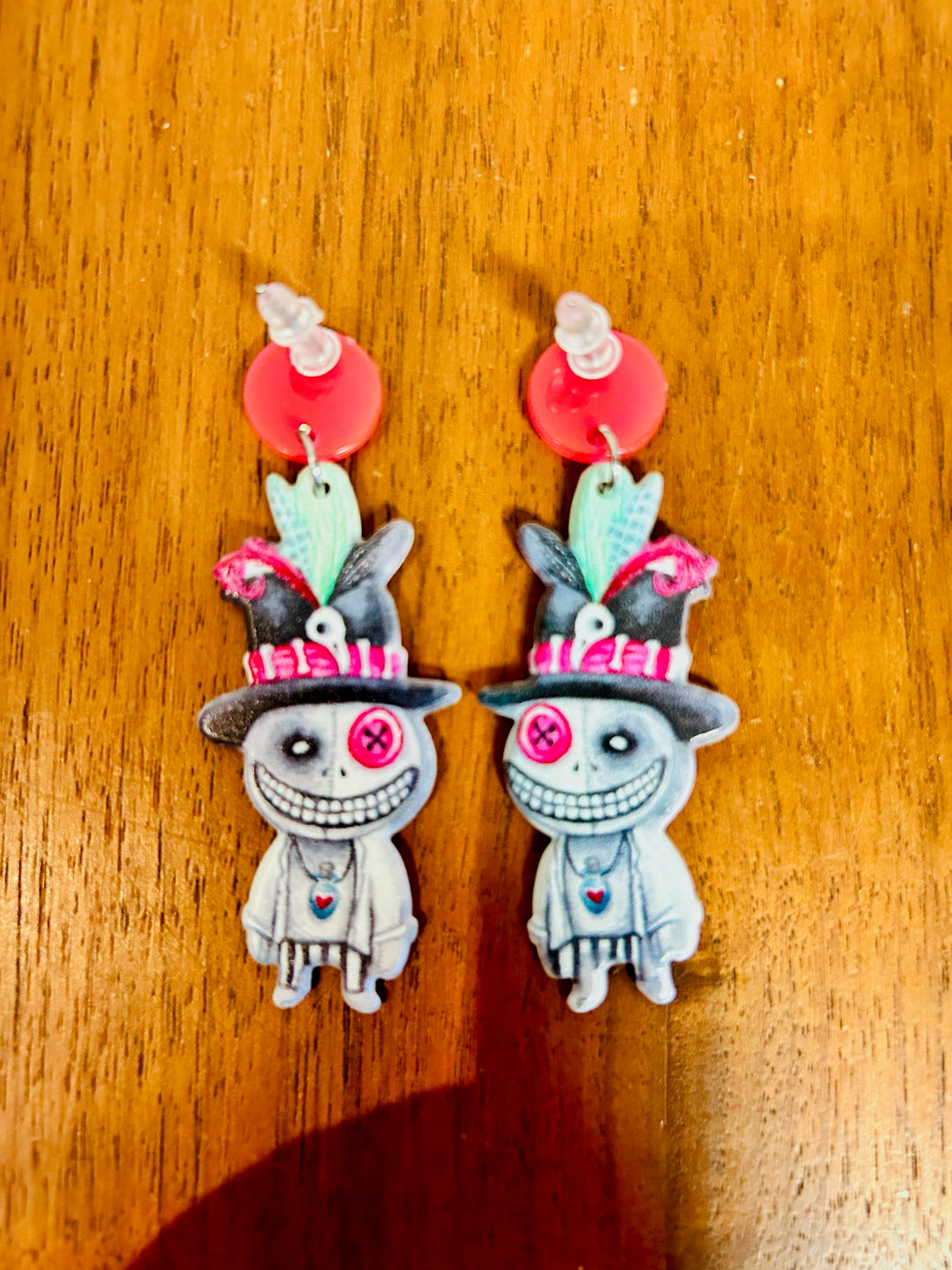 Voodoo Doll Dangle Earrings