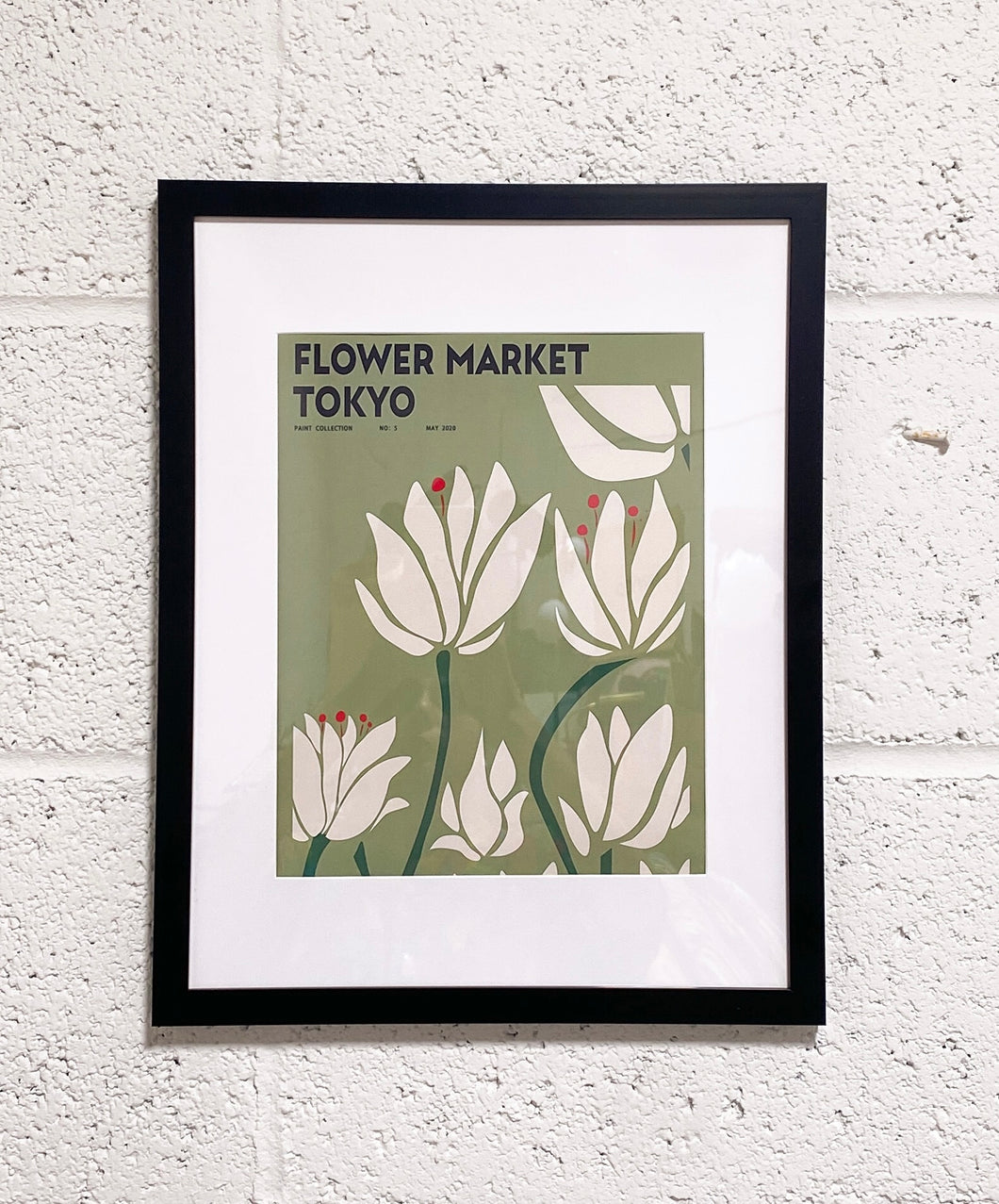 Flower Market Tokyo in Black Frame
