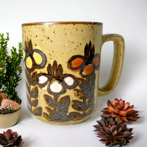 Flower Glazed Vintage Coffee Cup