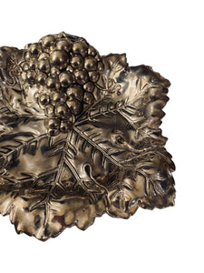 Silver Plated Grapes and Leaf Trinket Dish