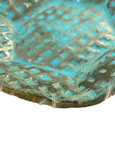 Load image into Gallery viewer, Turquoise and Black Circular with Hexagon Textured Catchall
