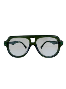 Transparent Dark Green Sunnies with chrome accent