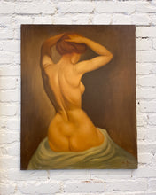 Load image into Gallery viewer, Vintage Oil Painting of a Nude Woman, J. Gaines 1964
