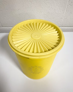 Vintage Yellow Tupperware Canister - Small
