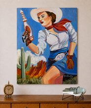 Load image into Gallery viewer, Space Girl #6 Painting by Jean Bradley
