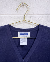 Load image into Gallery viewer, Navy Blue Knit Blouse (M)
