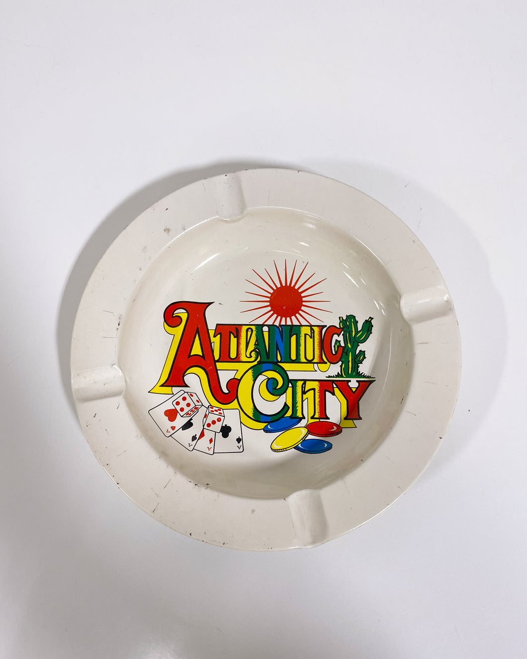 Vintage Atlantic City Metal Ashtray