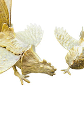 Load image into Gallery viewer, Mid Century Brass Fighting Roosters
