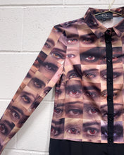 Load image into Gallery viewer, Eyes Blouse with Sheer Detail (S)
