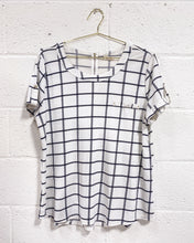 Load image into Gallery viewer, White Blouse with Black Lines - As Found

