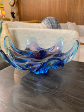 Load image into Gallery viewer, Cristallo Venezia Murano Purple &amp; Blue Sommerso Glass Bowl
