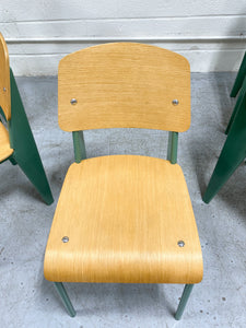 Green Prouvé Style Dining Chair