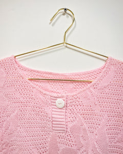 Vintage Pink Knit Blouse
