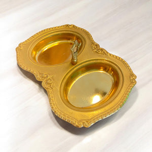 Vintage 24k Gold Plated Tray