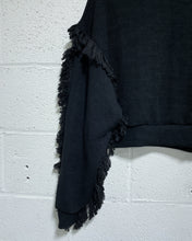 Load image into Gallery viewer, Black Pullover with Fringe Detail
