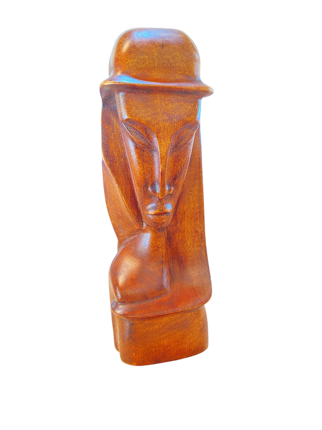 Wood Sculpture of a Woman’s Bust
