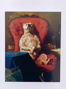 Pug Dog in an Armchair by Alfred Dedreux