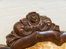 Load image into Gallery viewer, Edwardian Solid Walnut Frame Victorian Damask Gold Sofa

