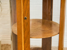 Load image into Gallery viewer, Oak Round Vintage Curio Cabinet
