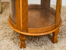 Load image into Gallery viewer, Oak Round Vintage Curio Cabinet
