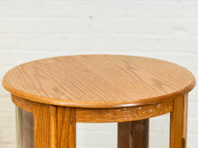 Load image into Gallery viewer, Oak Round Vintage Curio Cabinet
