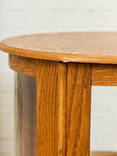 Load image into Gallery viewer, Oak Round Vintage Curio Cabinet
