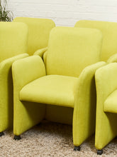 Load image into Gallery viewer, Set of 6 Chicklet Style Newly upholstered Post Modern Chairs
