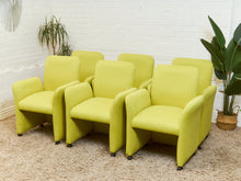 Load image into Gallery viewer, Set of 6 Chicklet Style Newly upholstered Post Modern Chairs
