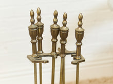 Load image into Gallery viewer, Antique Fireplace Tools Set Lady Barbola Swag Ribbon Victorian Metal Vtg.
