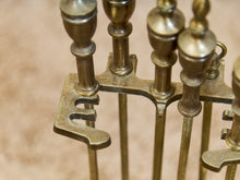 Load image into Gallery viewer, Antique Fireplace Tools Set Lady Barbola Swag Ribbon Victorian Metal Vtg.
