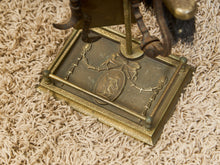 Load image into Gallery viewer, Antique Fireplace Tools Set Lady Barbola Swag Ribbon Victorian Metal Vtg.
