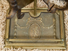 Load image into Gallery viewer, Antique Fireplace Tools Set Lady Barbola Swag Ribbon Victorian Metal Vtg.
