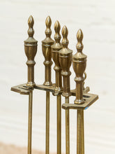 Load image into Gallery viewer, Antique Fireplace Tools Set Lady Barbola Swag Ribbon Victorian Metal Vtg.
