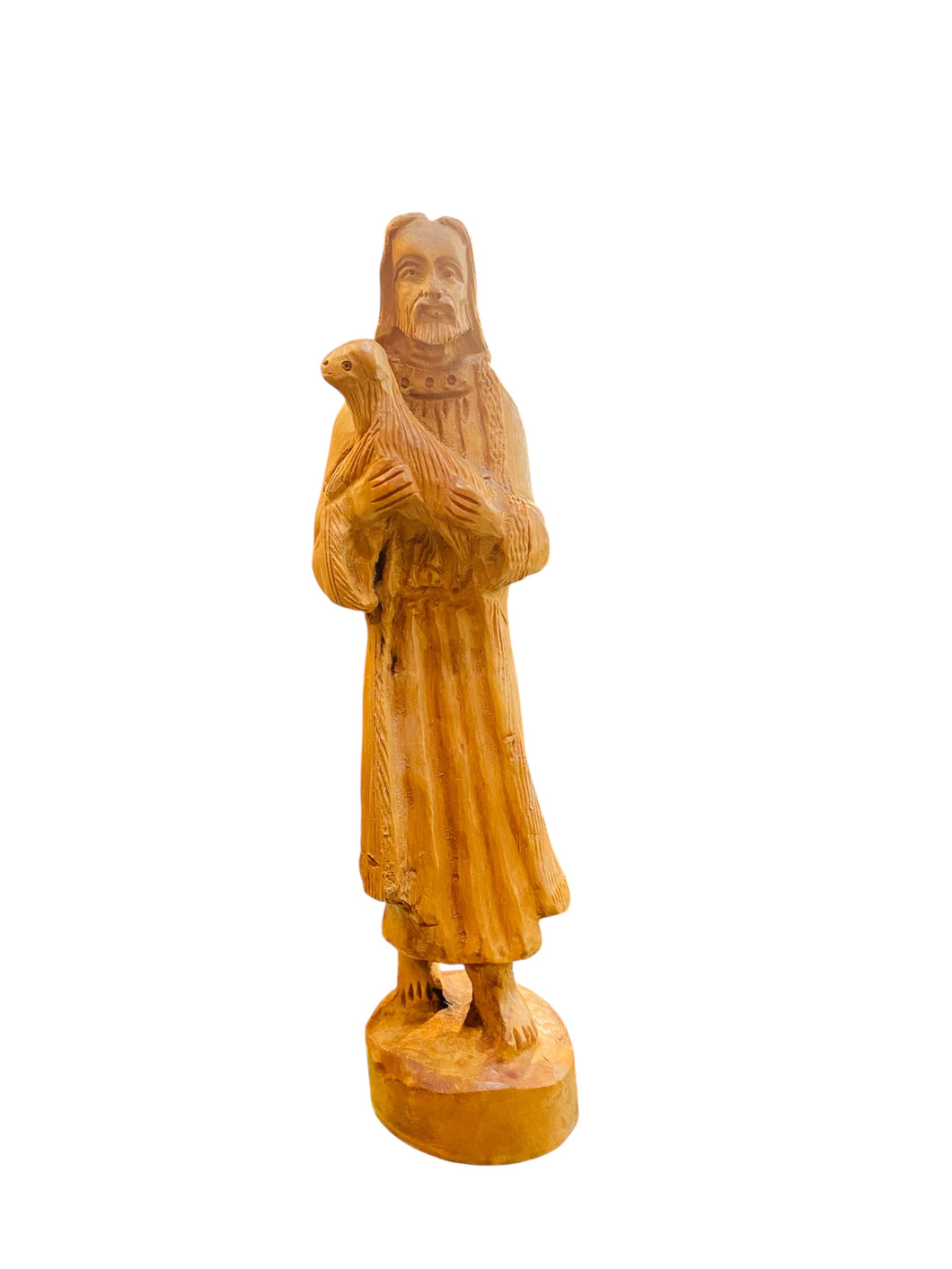 Good Shepherd Hand Carved Olive Wood