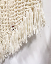 Load image into Gallery viewer, Vintage Cream Crochet Shawl
