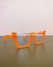 Load image into Gallery viewer, Orange and Gold Cat Eye Glasses
